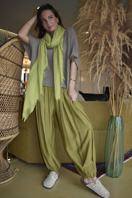 Basso Shirring Genie Pant Rustic Olive /10=